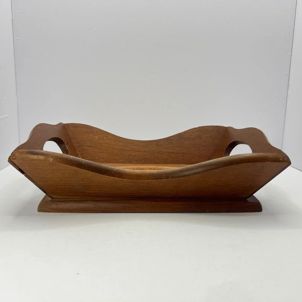 Handmade Wood Bread Tray 